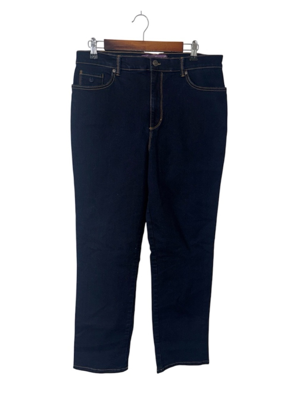 Gloria Vanderbilt Amanda Jeans Straight Leg Dark Wash Classic Size 14